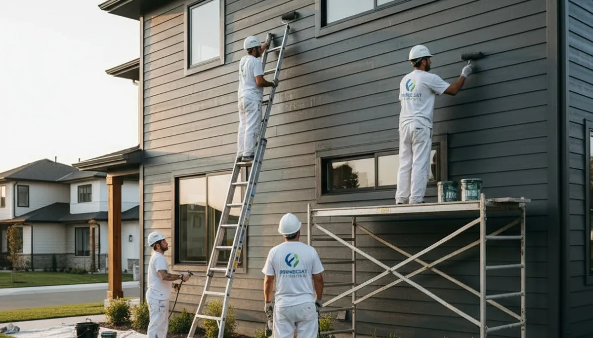 Professional siding painting on coastal home in Beverly, MA for durable exterior protection
